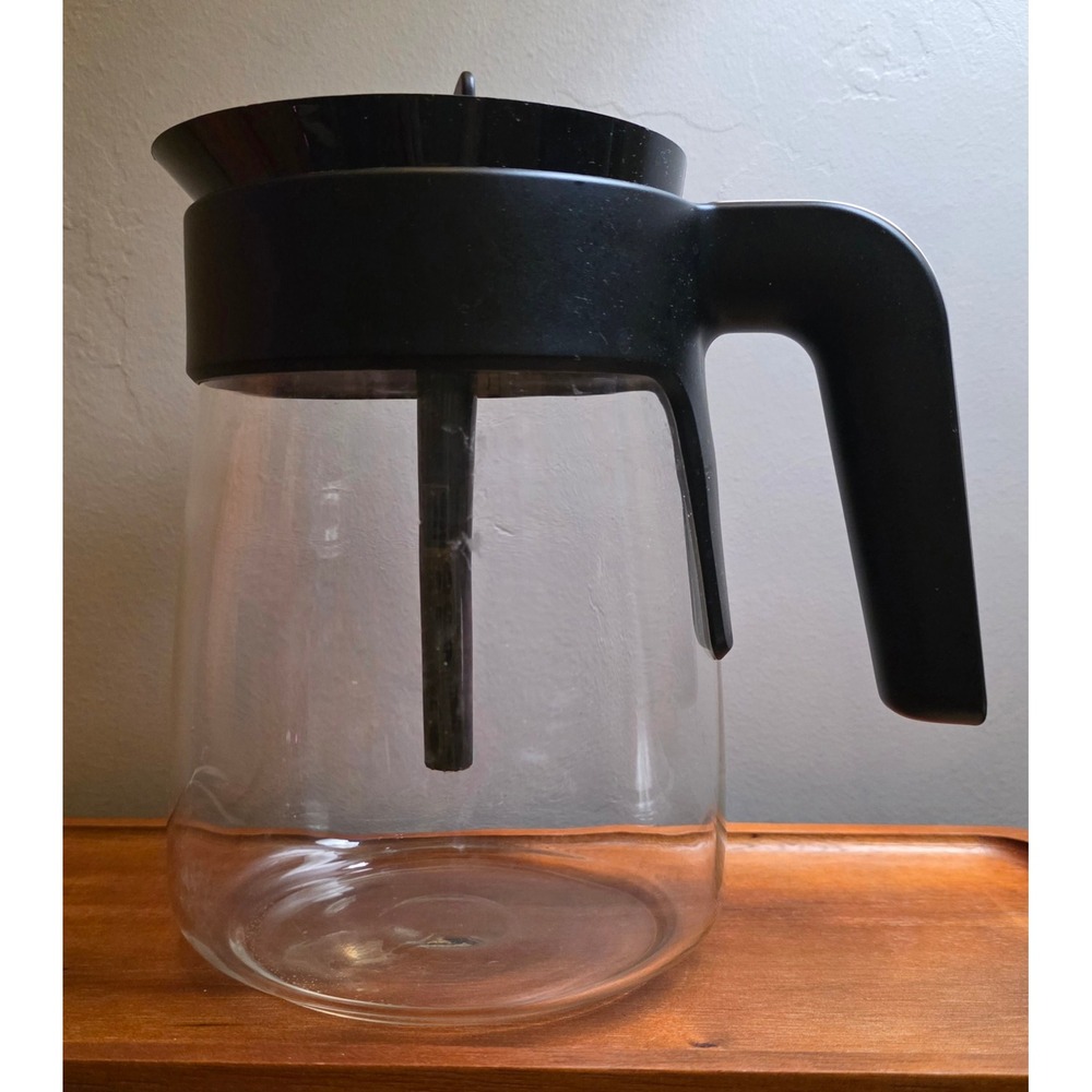 Ninja 10 Cup Glass Carafe Replacement for Coffee Bar Black Silver 50oz Lid